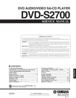 Yamaha DVDS-2700 - Service Manual